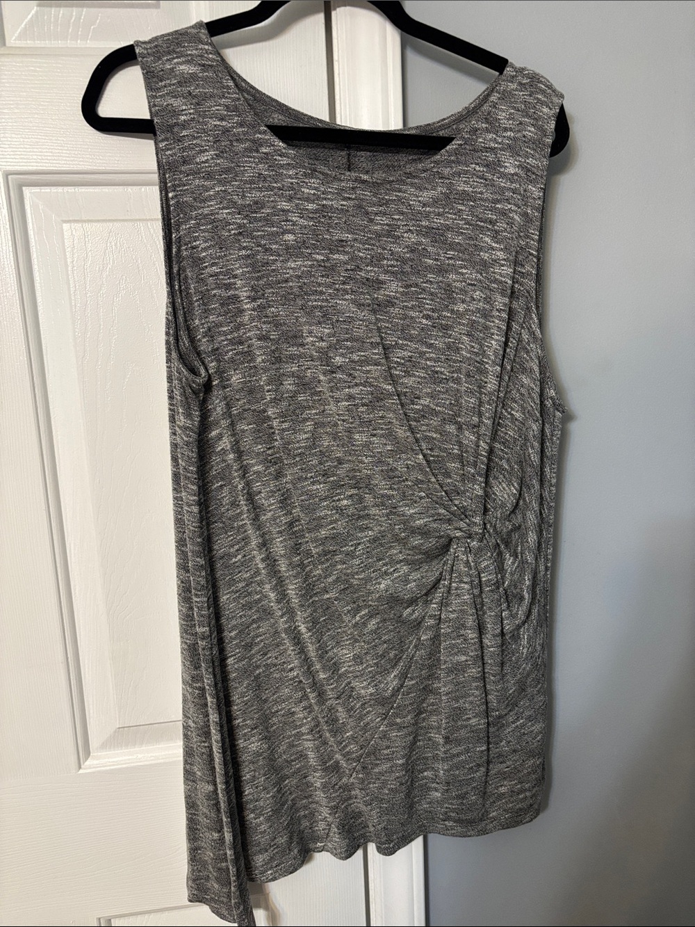 Apt. 9 Heathered Gray Twist-Detail Midi Dress